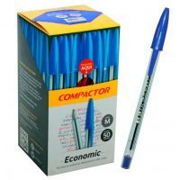 Caneta Esferográfica Média 1.0mm Economic Azul Compactor 50 UNI