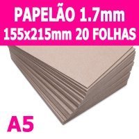 Papel Papelão 1.7mm A5 155x215mm 20 Folhas