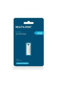 Pen Drive 32GB Multilaser Diamond PD851 Metálico